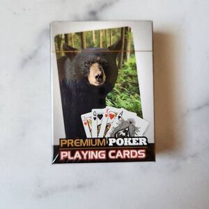 Premium poker playing cards 52 new in packaging Forest bear item # m5c2602